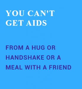 You can't get aids
